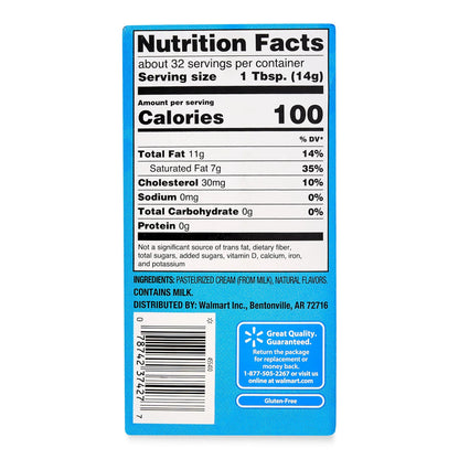 Great Value Sweet Cream Unsalted Butter, 16 oz, 4 Sticks
