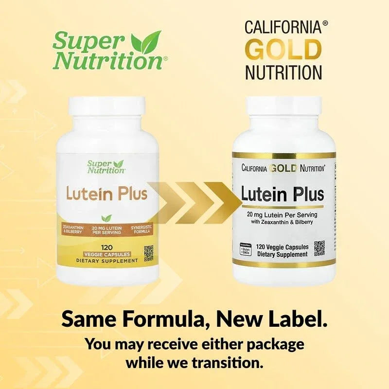 California Gold Nutrition, Lutein Plus with Bilberry Powder and Zeaxanthin, 120 Veggie Capsules