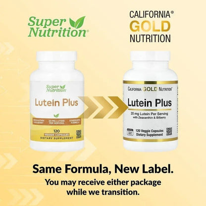 California Gold Nutrition, Lutein Plus with Bilberry Powder and Zeaxanthin, 120 Veggie Capsules