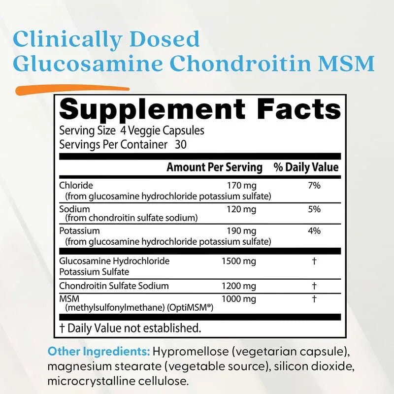 Doctor's Best, Glucosamine Chondroitin MSM, Veggie Capsules