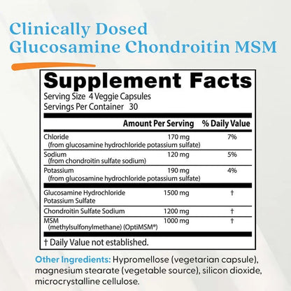 Doctor's Best, Glucosamine Chondroitin MSM, Veggie Capsules