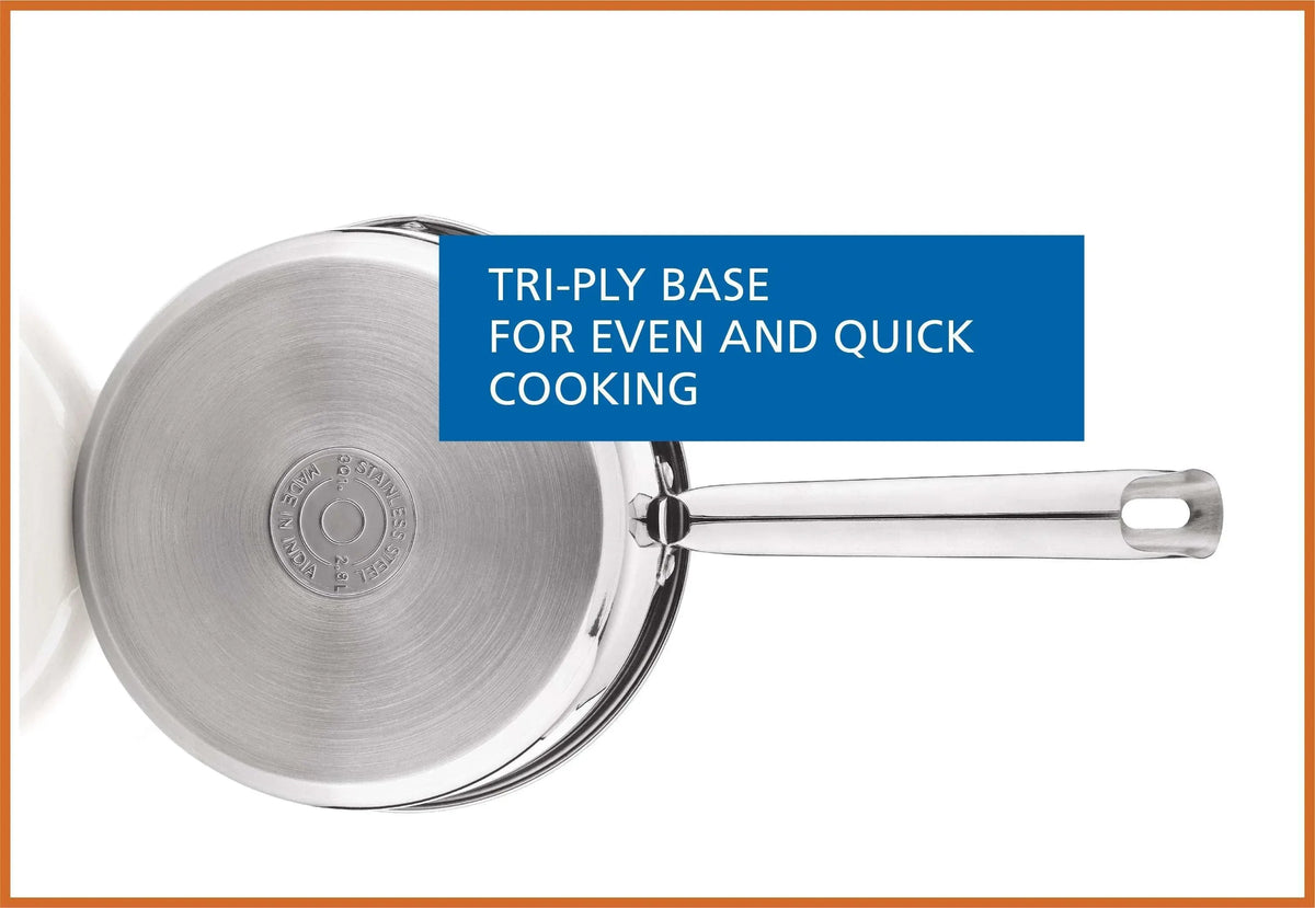 Mainstays 3 qt Induction Compatible Stainless Steel Saucepan with Lid