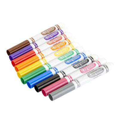 Crayola Broad Line Markers, 10 Ct, Back to School Supplies for Kids, Teacher Supplies, Beginner Child
