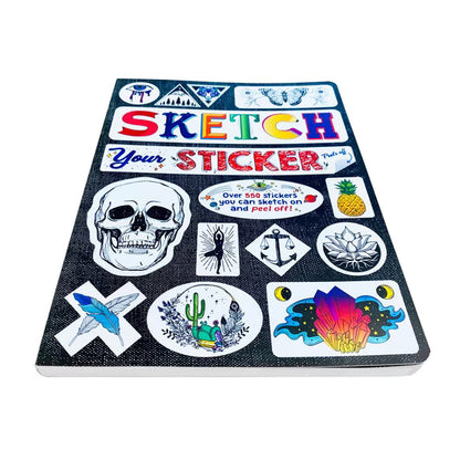 Piccadilly Sketch Your Sticker Journal for Ages 6 and Up, 7.3 x 9.7", Sticker Paper