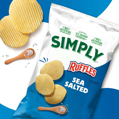 Simply Ruffles Sea Salt Potato Chips , 6 oz