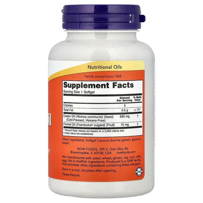 NOW Foods, Castor Oil, 120 Softgels