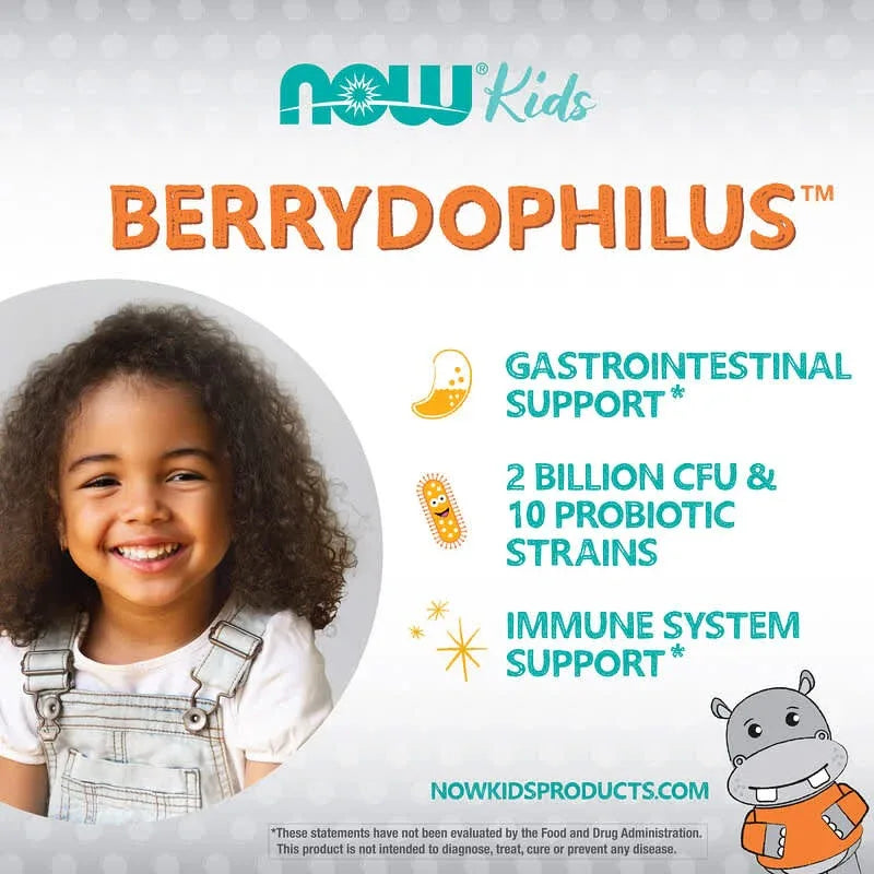 NOW Foods, Kids, Berry Dophilus™, Chewables