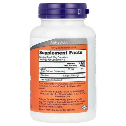 NOW Foods, L-Citrulline, 750 mg