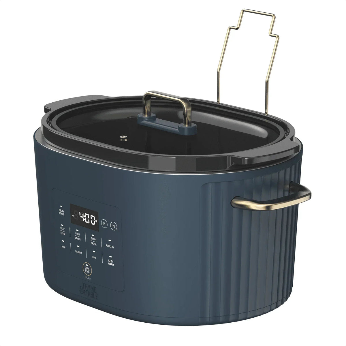 Thyme & Table 6QT Programmable Slow Cooker, Atlantic Blue