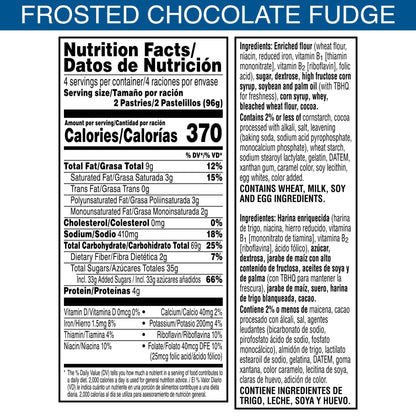 Pop-Tarts Frosted Chocolate Fudge Toaster Pastries, Breakfast Foods, Shelf-Stable, 13.5 oz (8 Count)