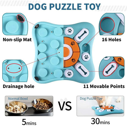Pet Deluxe Dog Puzzle Toys, Treat Dispensing Dog Enrichment Toys for IQ Training and Brain Stimulation, Interactive Mentally Stimulating Toys as Gifts for Puppies, Cats, Dogs