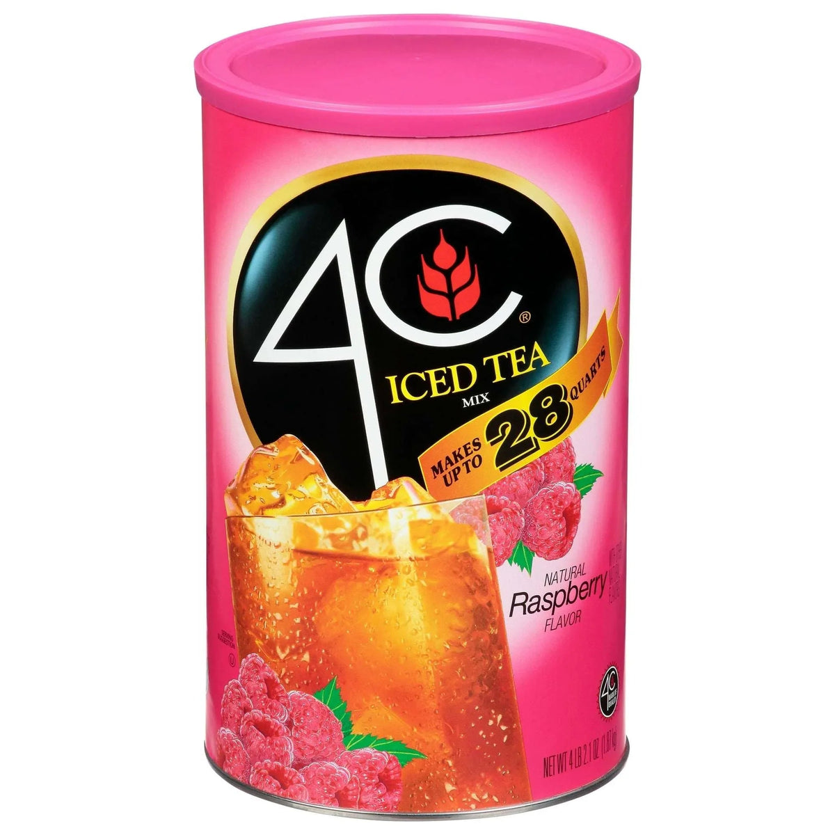 4C Sweetened Ice Tea Mix, Raspberry, 66.1 oz