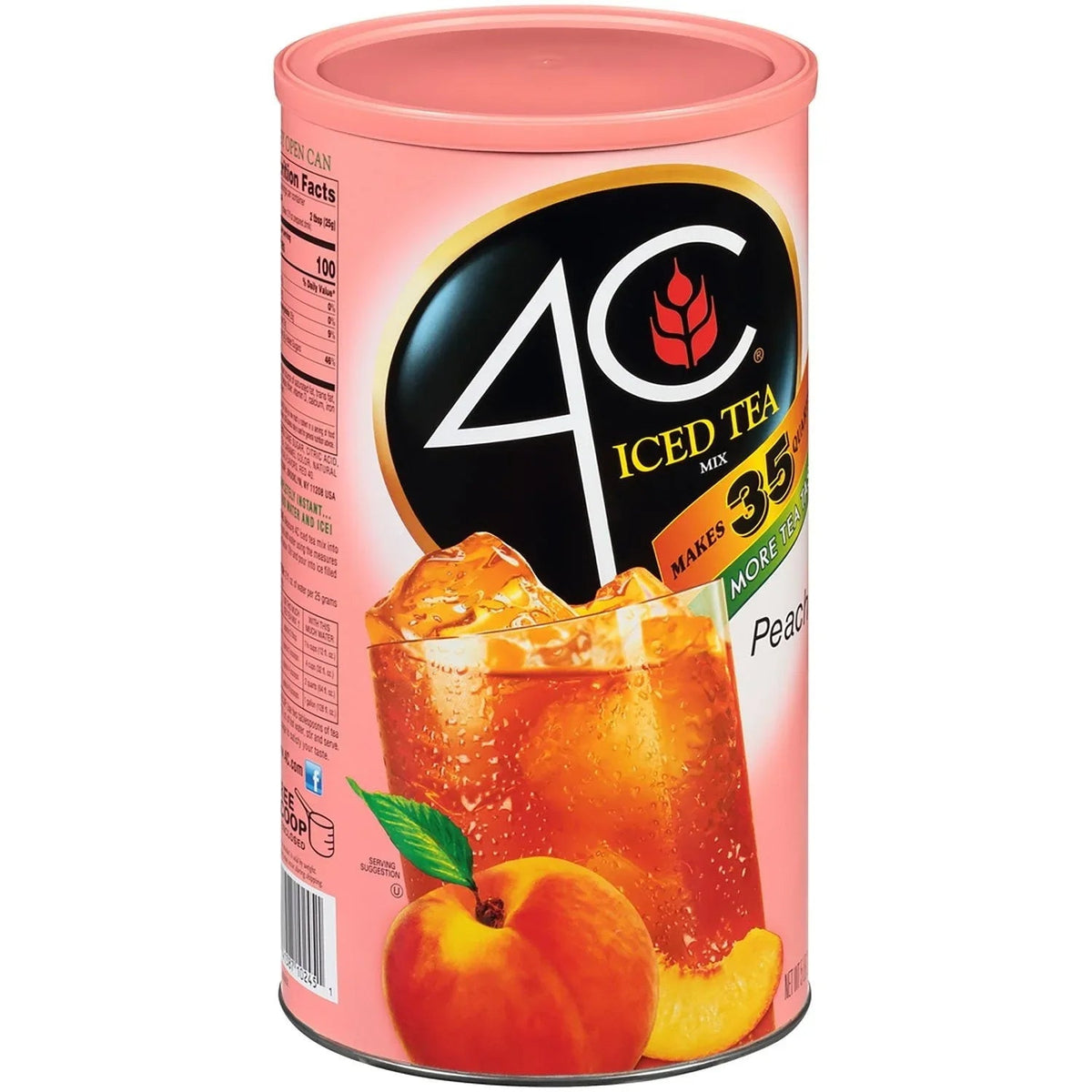 4C Peach Iced Tea Mix, 82.6 oz.