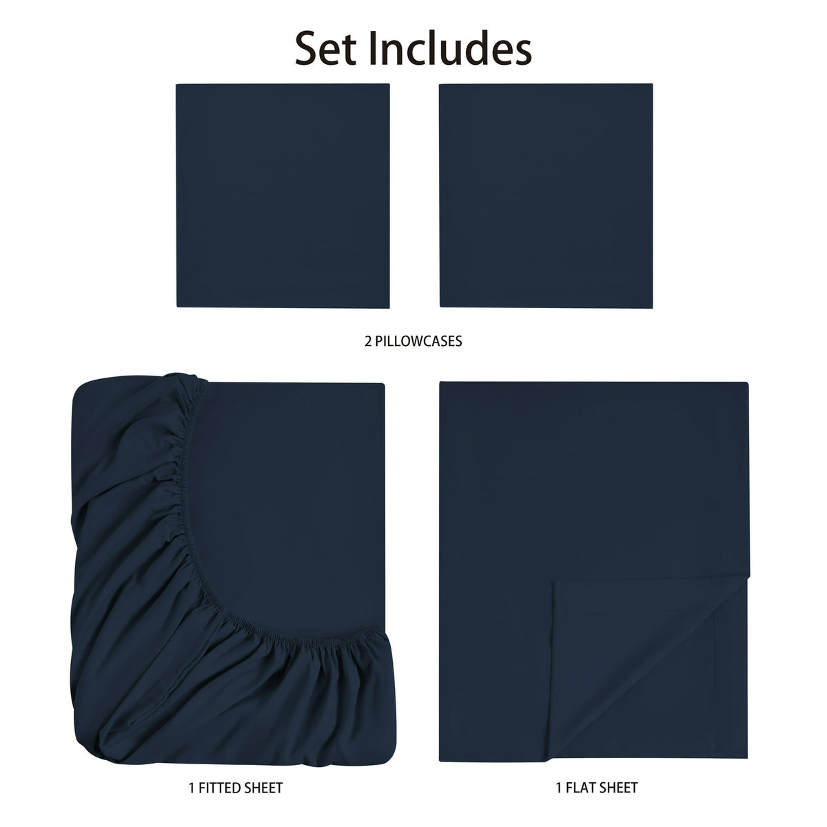Mainstays Basic Value Microfiber Bed Sheet Set, 4 Piece