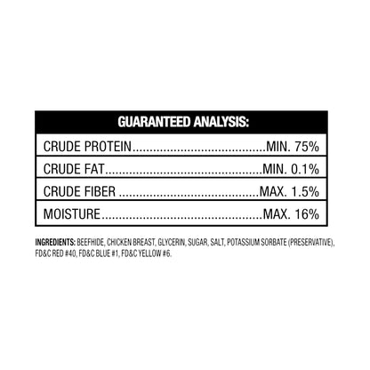 Ol'Roy Rawhide Chicken Sticks, Dog Treats, Chicken Flavor, 5 inch, 50ct Pack