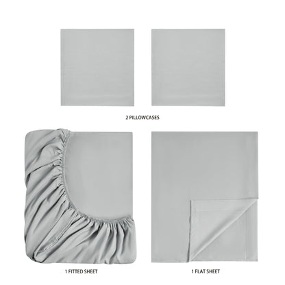 Mainstays Basic Value Microfiber Bed Sheet Set, 4 Piece