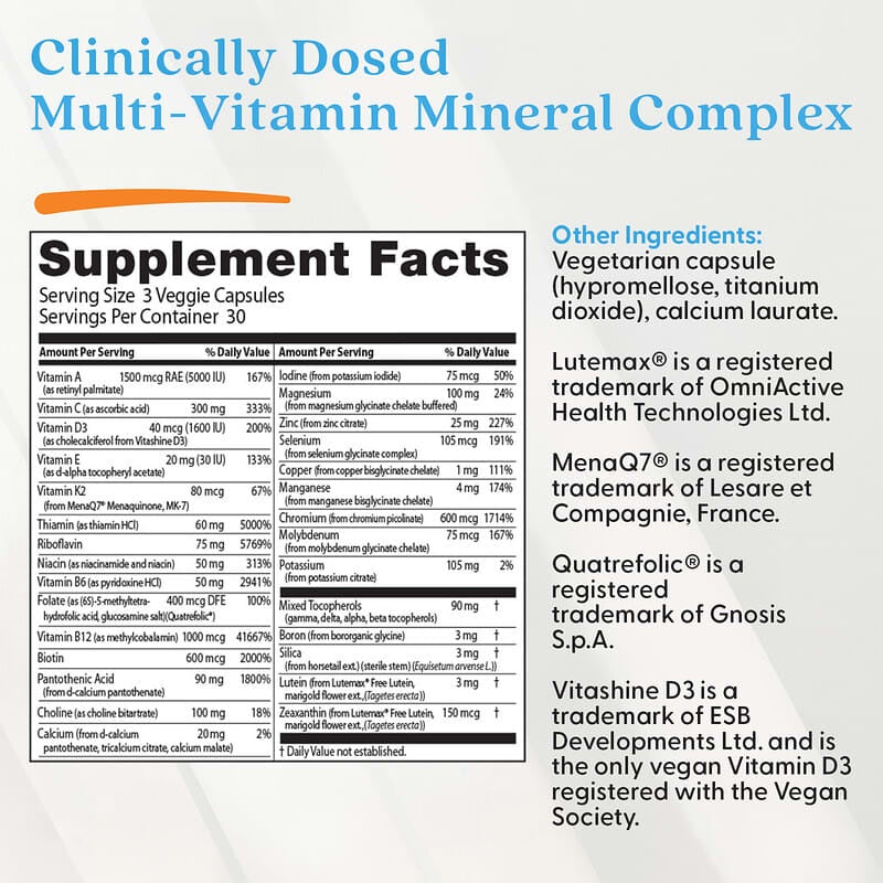Doctor's Best, Multi-Vitamin Mineral Complex, 90 Veggie Capsules