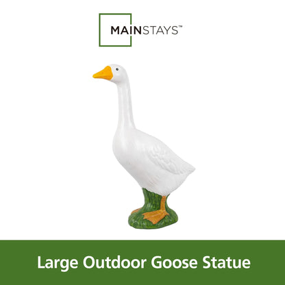 Mainstays Weather-Resistant Resin Porch Goose Garden Statue, 19.6 in