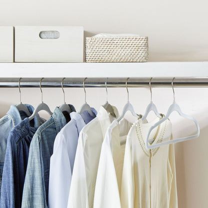 Better Homes & Gardens Velvet Adult Clothing Hangers, Beige, Non-Slip, Space Saving, 30 Count
