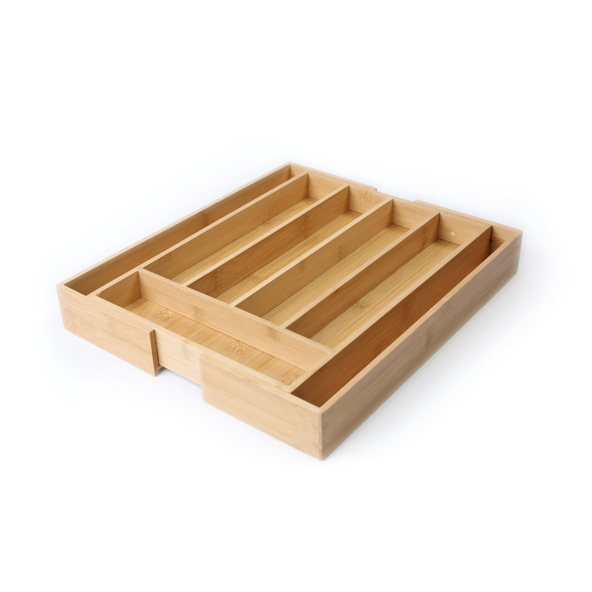 (2 pack) Better Homes & Gardens Natural Bamboo Expandable Silverware Organizer, 13.98 x 10.04-15.35 x 1.97 inches