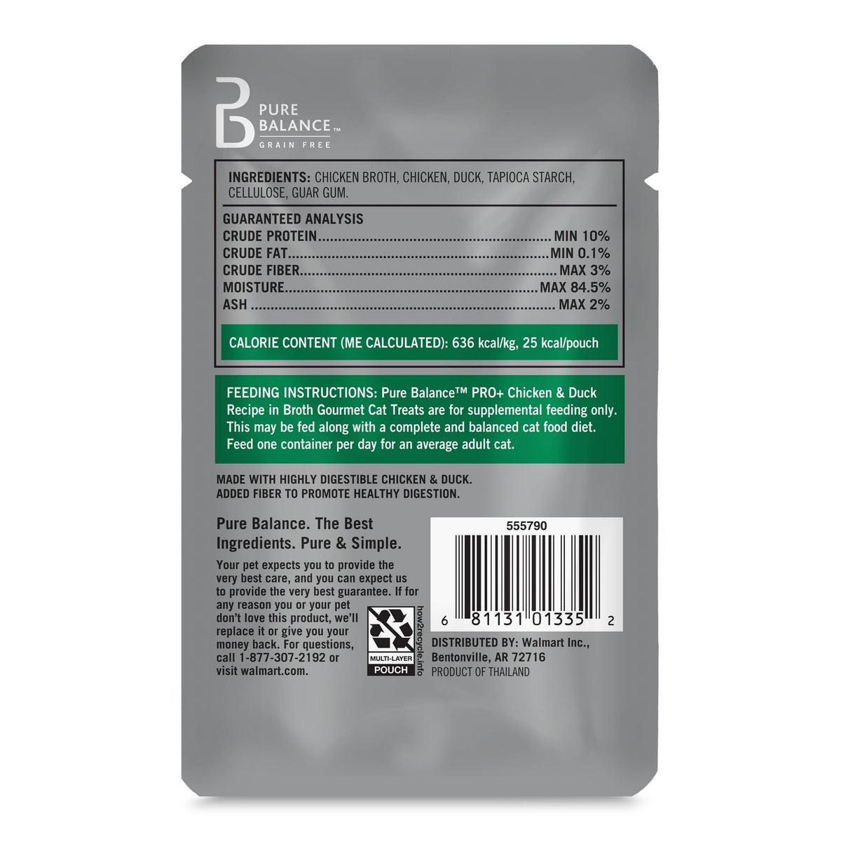 (12 pack) Pure Balance Pro+ Indoor Chicken & Duck Recipe in Broth, 1.4 oz