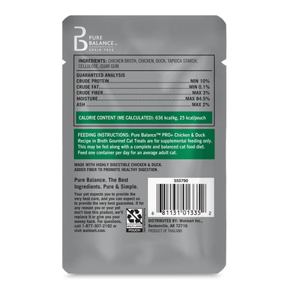 (12 pack) Pure Balance Pro+ Indoor Chicken & Duck Recipe in Broth, 1.4 oz
