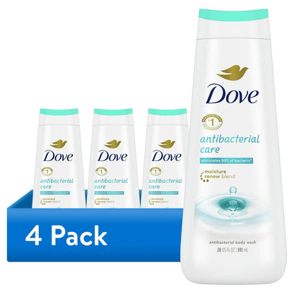 Dove Antibacterial Daily Use Body Wash for Women Protects from Dryness All Skin, 20 oz