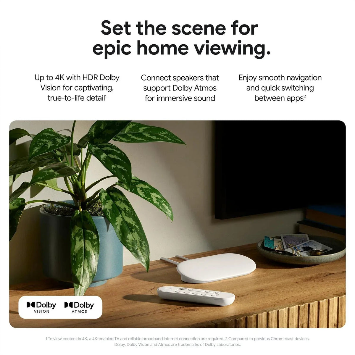 Google TV Streamer 4K - Fast Streaming Entertainment on Your TV with Voice Search Remote - Watch Movies, Shows, Live TV, and Netflix in 4K HDR - Smart Home Control - 32 GB of Storage - Haze