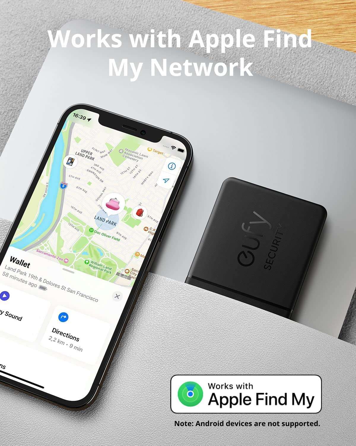 eufy SmartTrack Card, Bluetooth Phone Tracker, Find Items Anywhere