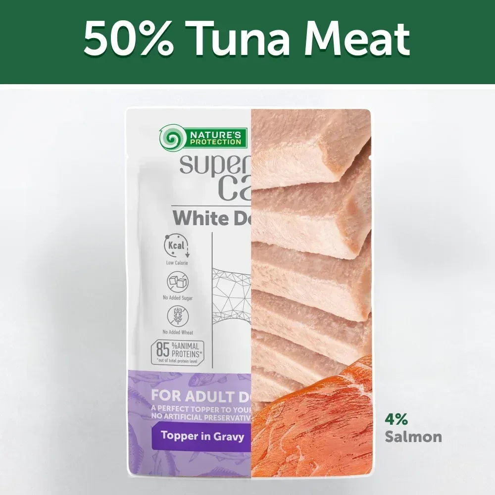 Nature's Protection Superior Care Tuna Fish Topper Wet Dog Food, Adult, 2.46 oz Pouch (24-Pack)