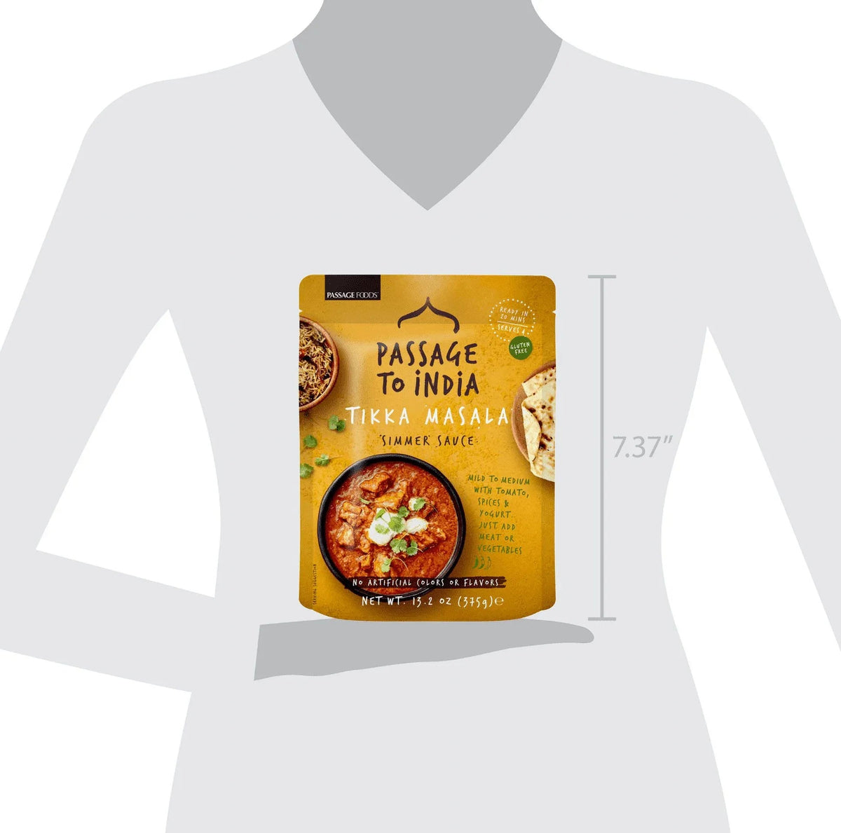 Passage Foods Passage to India Tikka Masala, 13.2 oz, Shelf Stable, Serves 4