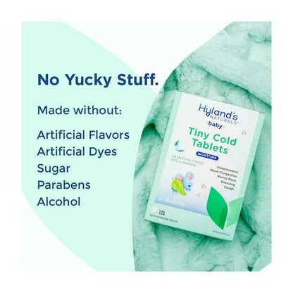 Hyland's Baby Tiny Cold & Cough Nighttime Tablets, 125 Count