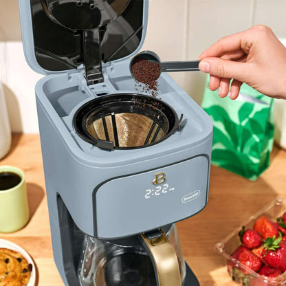 Beautiful 12 Cup Programmable Coffee Maker, White Icing by Drew Barrymore