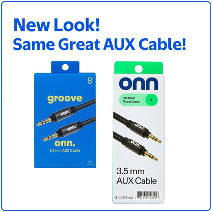 onn 8' 3.5 mm AUX Cable