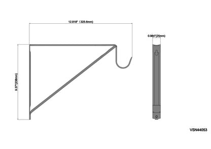 Hyper Tough 12 inch Closet Rod Bracket White