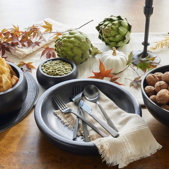 Better Homes & Gardens Large Low Wood Serving Bowl