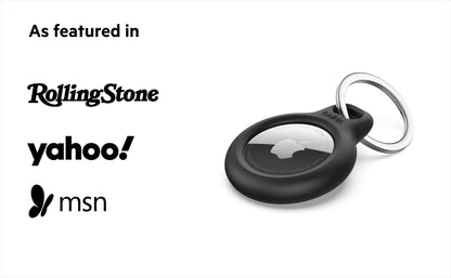 Belkin Apple AirTag Secure Holder with Key Ring Cases 4-Pack Black