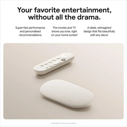 Google TV Streamer 4K - Fast Streaming Entertainment on Your TV with Voice Search Remote - Watch Movies, Shows, Live TV, and Netflix in 4K HDR - Smart Home Control - 32 GB of Storage - Haze