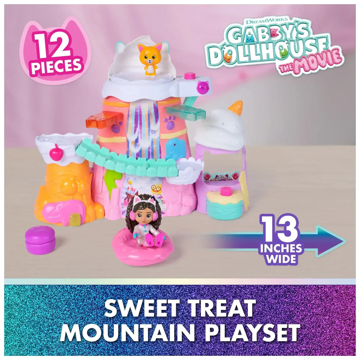 Gabby's Dollhouse: Sweet Treat Mountain Playset with Figure Collectibles for Ages 3 and Up