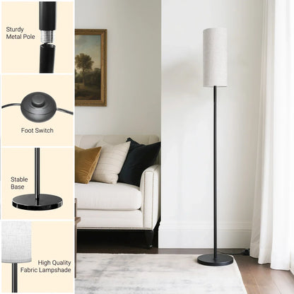 DAYBETTER LED Floor Lamp, with Remote Control, 3000K-6000K Stepless Dimming, 9W LED Bulbs, Standing Lamps for Living Room, Bedroom, Office