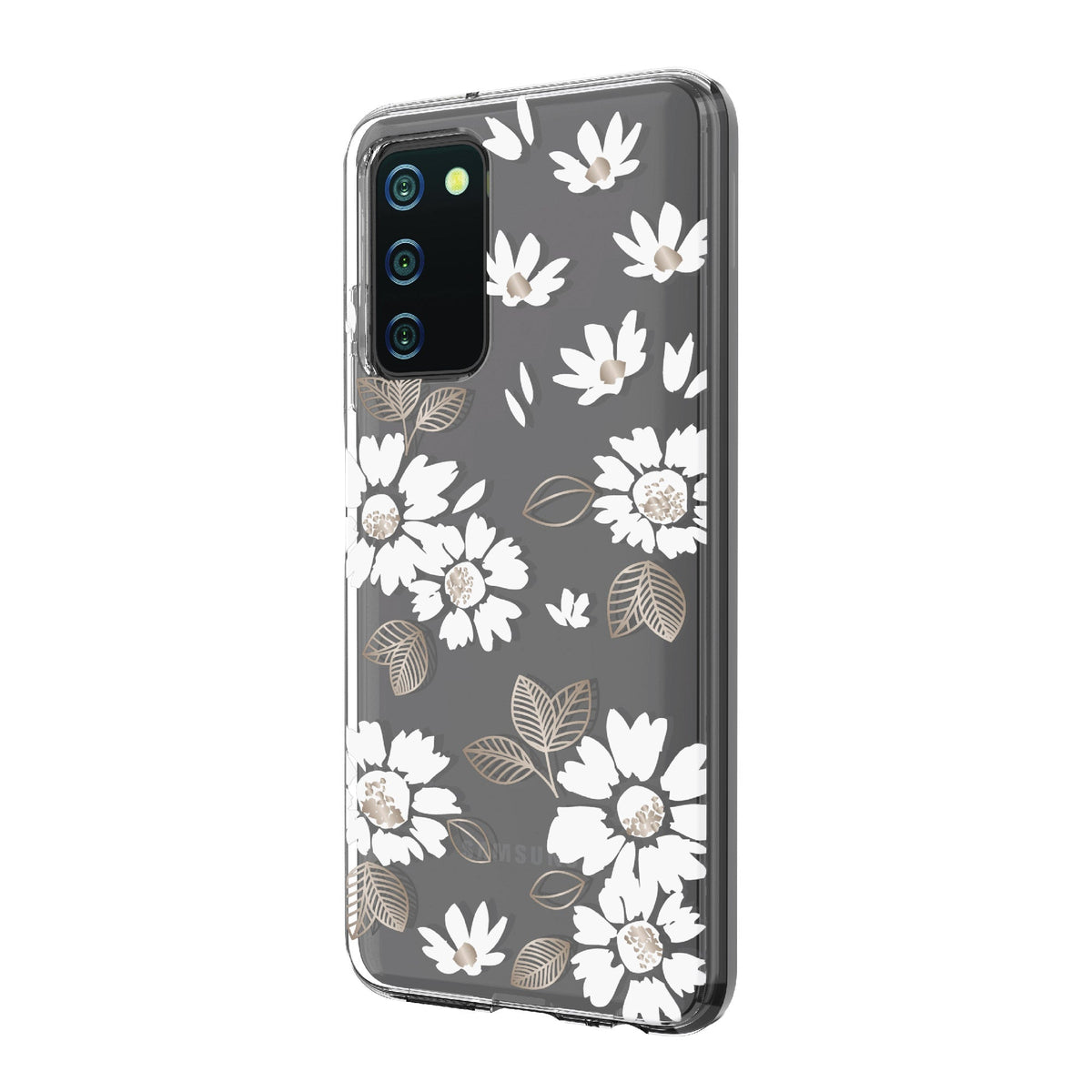 onn. Phone Case for Samsung Galaxy A03s - White Floral