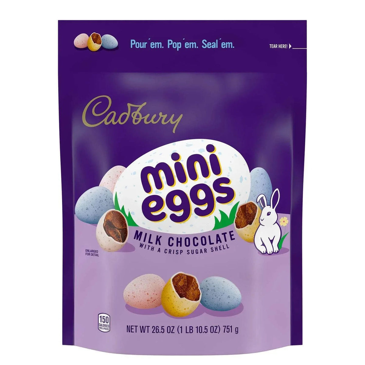 CADBURY MINI EGGS Milk Chocolate, Easter Candy Bag, 26.5 oz