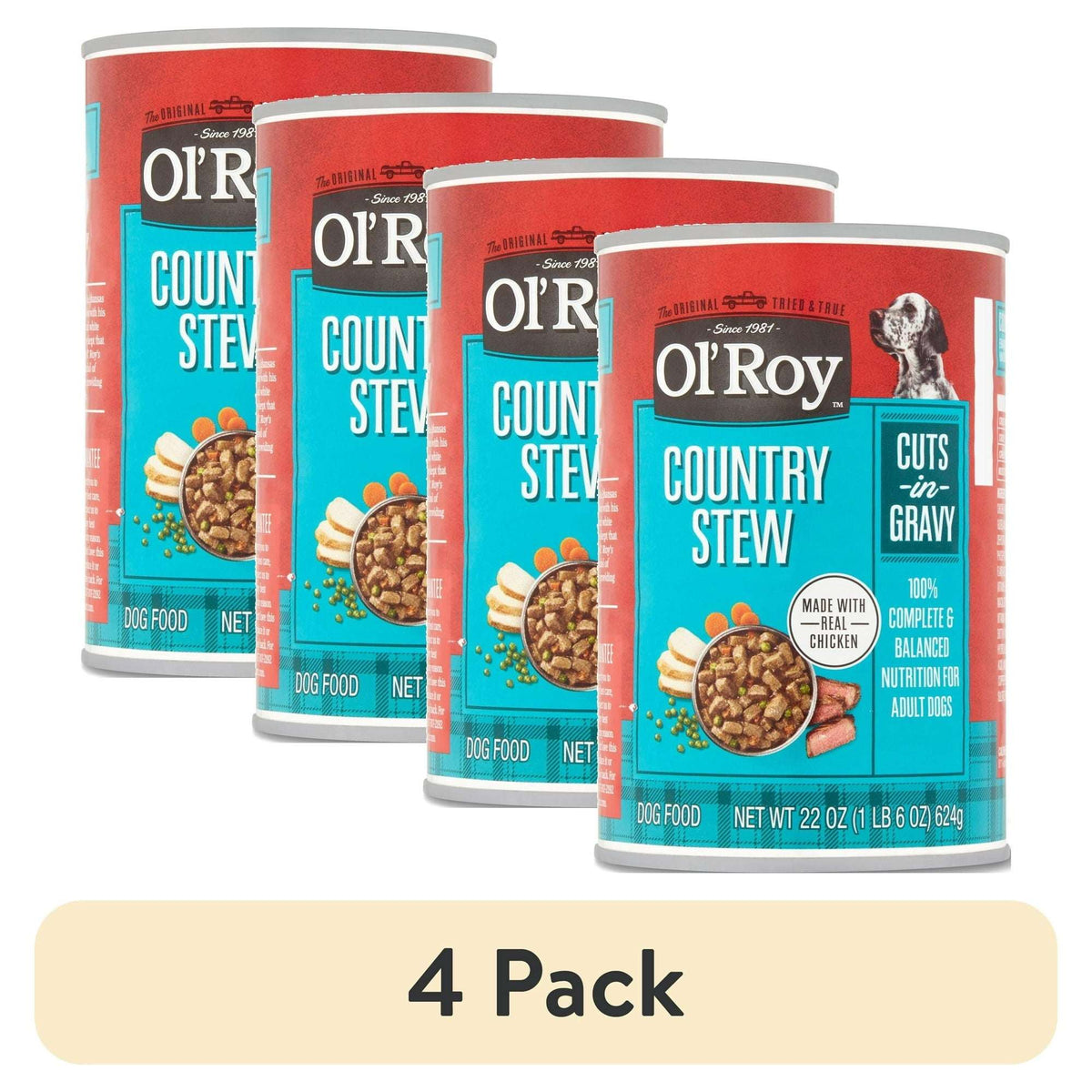 Ol' Roy Country Stew Cuts in Gravy Wet Dog Food, 22 oz
