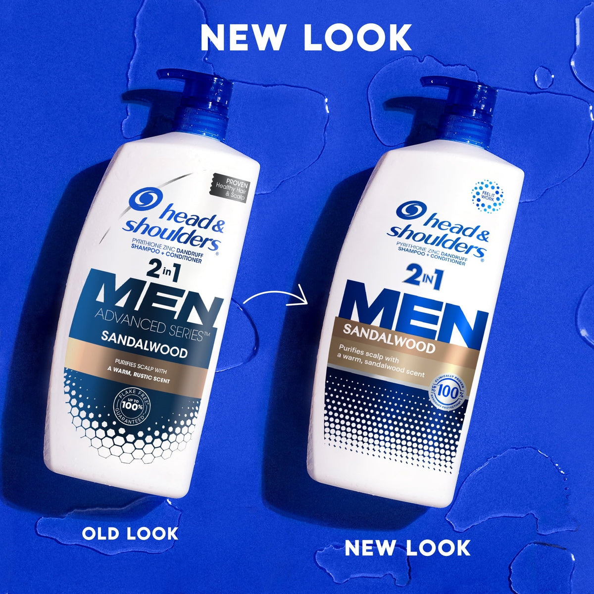 (4 pack) Head and Shoulders Men 2 in 1 Dandruff Shampoo and Conditioner, Sandalwood, 28.2 fl oz