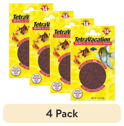 (4 pack) Tetra Vacation Tropical Feeding Block 1.06 Ounce, Feeds Fish up to 14 Days