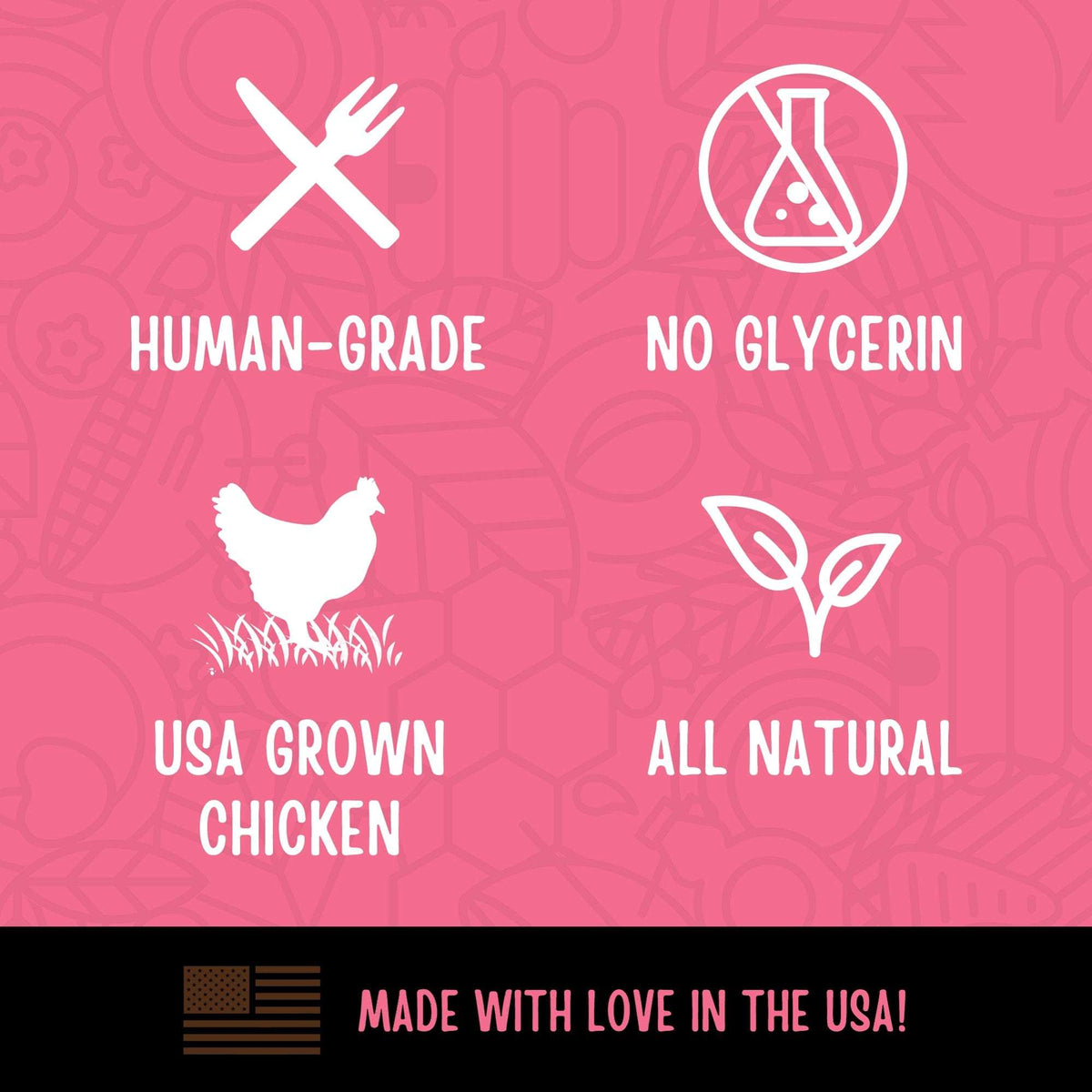 Full Moon All Natural Human Grade Dog Treats, Chicken Strips, 12 Oz.