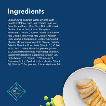 Blue Buffalo Delights Small Breed Roasted Chicken Flavor in Hearty Gravy Wet Dog Food for Adult Dogs, Grain-Free, 3.5 oz. Cup