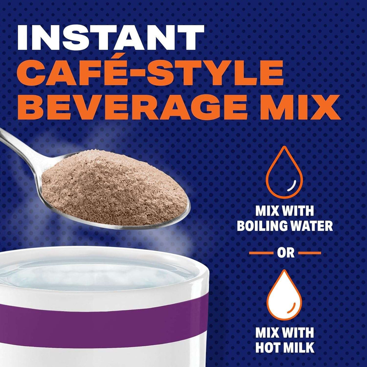 Maxwell House Instant Cafe-Style Beverage Mix, Easy to Prepare, 1 Canister, for Quick Morning Coffee or Afternoon Treat, Cafe Francais, Kosher Dairy, 7.6 oz (Packaging May Vary)