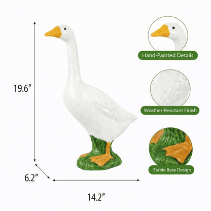 Mainstays Weather-Resistant Resin Porch Goose Garden Statue, 19.6 in