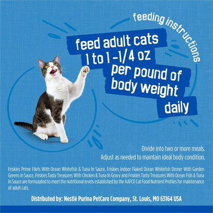 Purina Friskies Ocean Of Delight Gravy Variety Pack, Wet Cat Food, 5.5 oz Cans